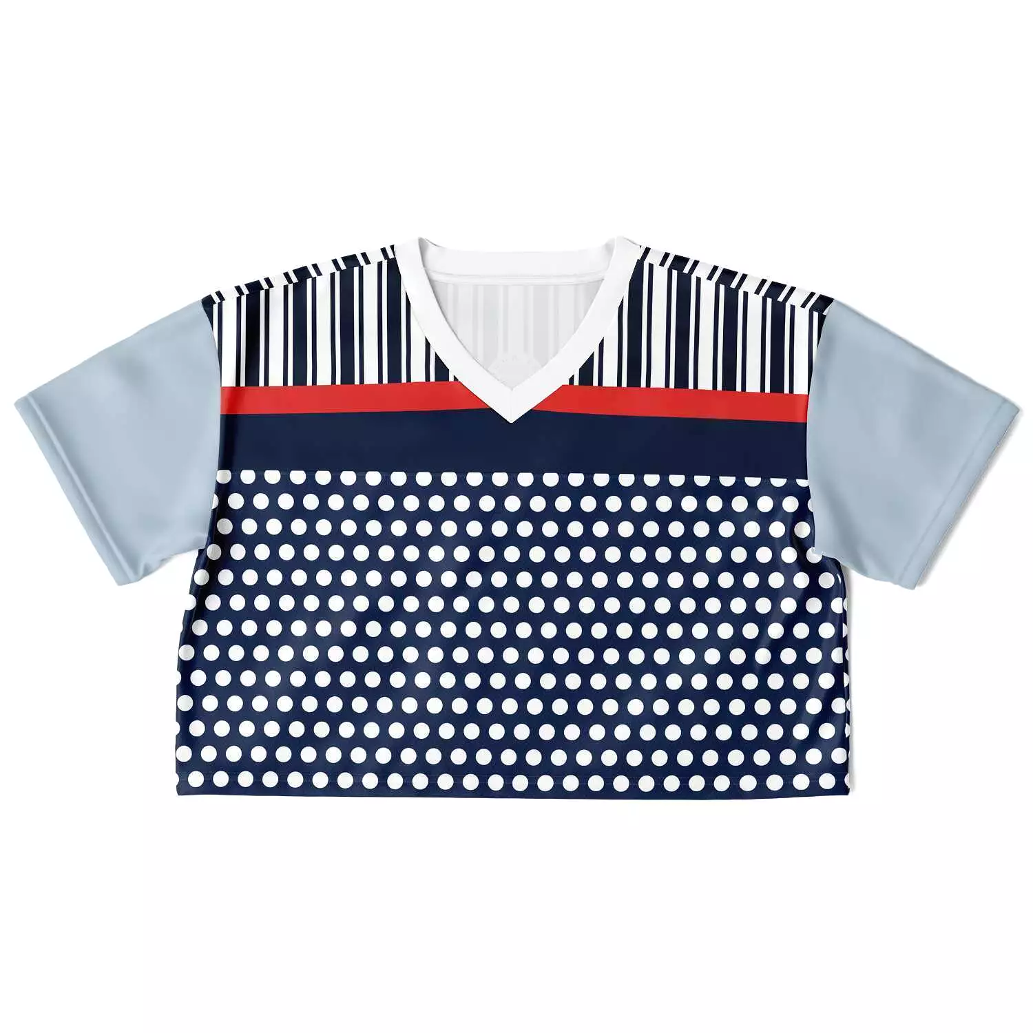 Sail Away Blue Polka Dot Crop Jersey