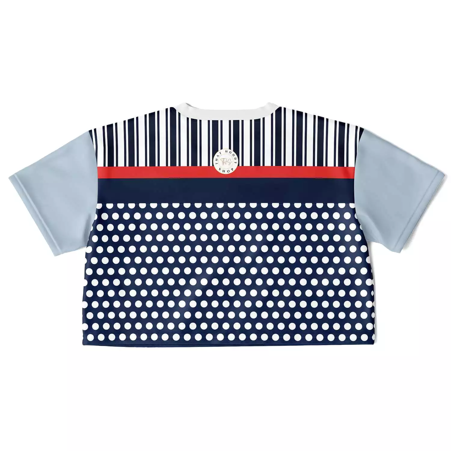 Sail Away Blue Polka Dot Crop Jersey