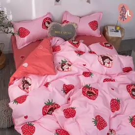 Strawberry Bed Sheet 4 Pieces AD11831