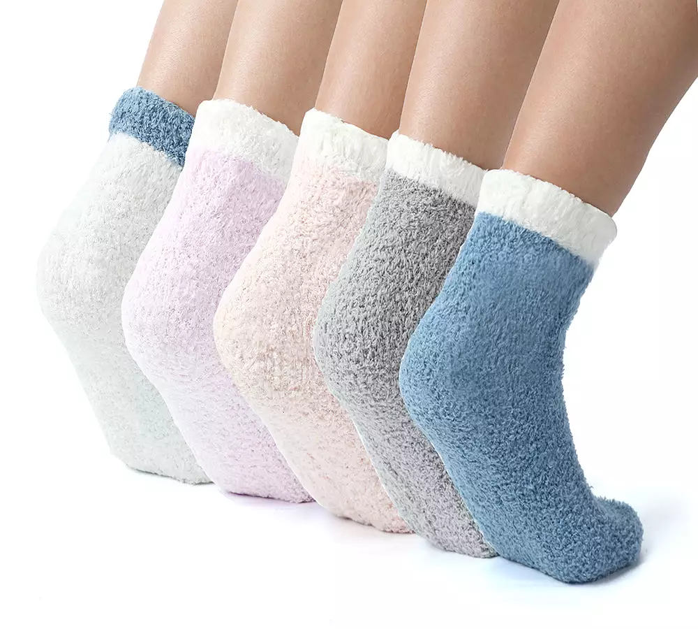 TARRAMARRA Women Crew Fluffy Socks Five Pairs