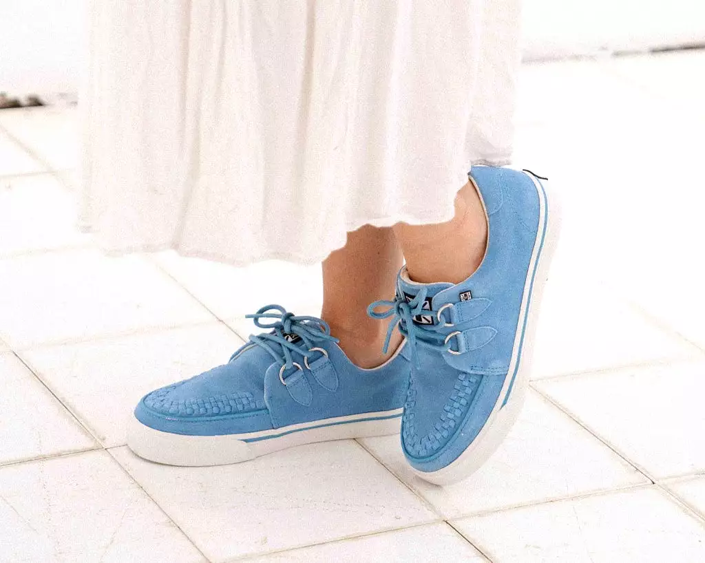 Tranquil Blue Suede D-Ring Interlace Sneaker