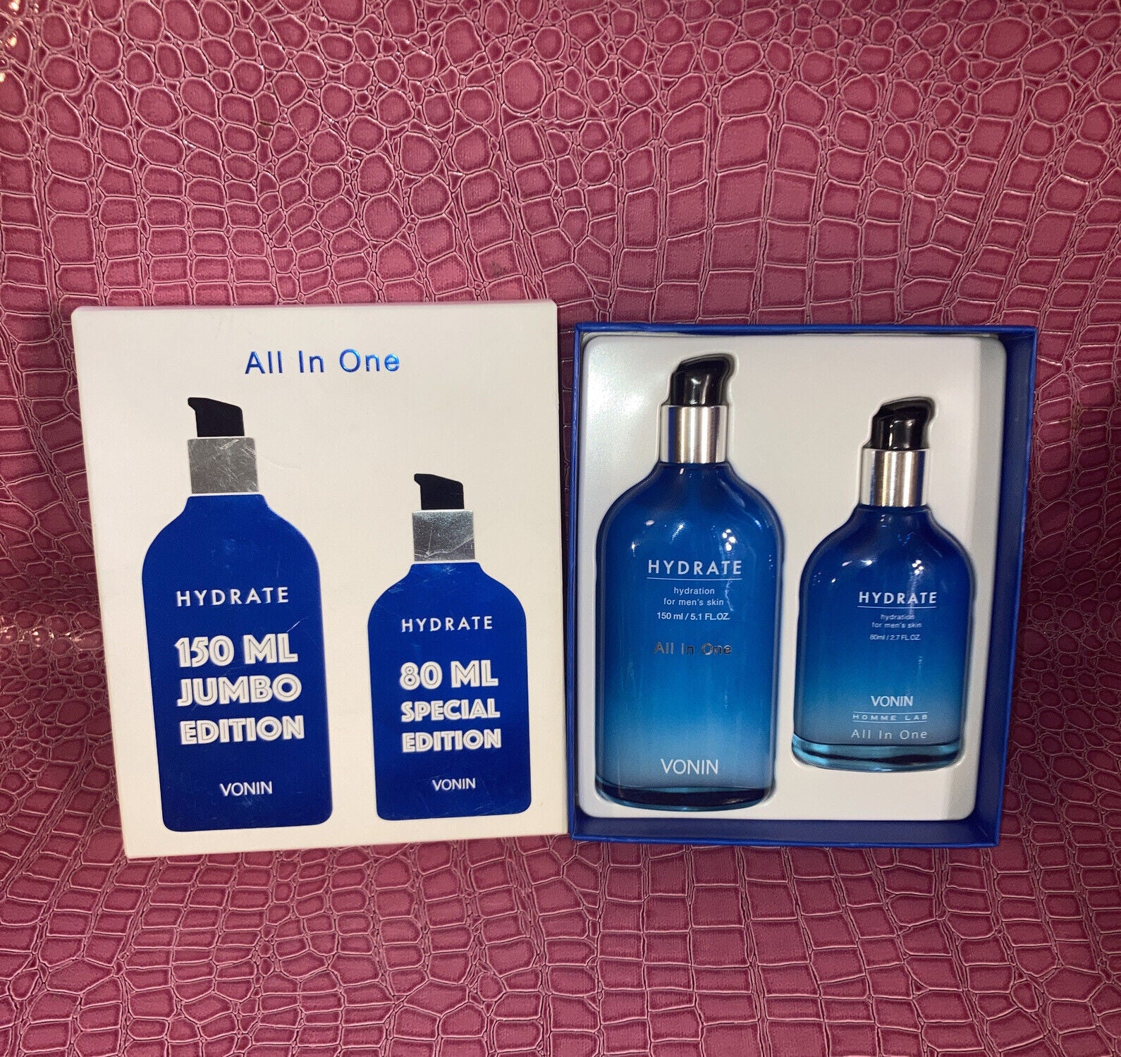 Vonin All-in-one Hydrate 150ml+80ml Special Sets For Men Homme Moisture Bright