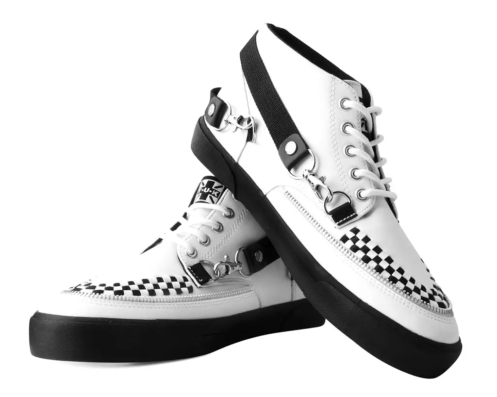 White TUKskin 5-Eye Bondage Sneaker