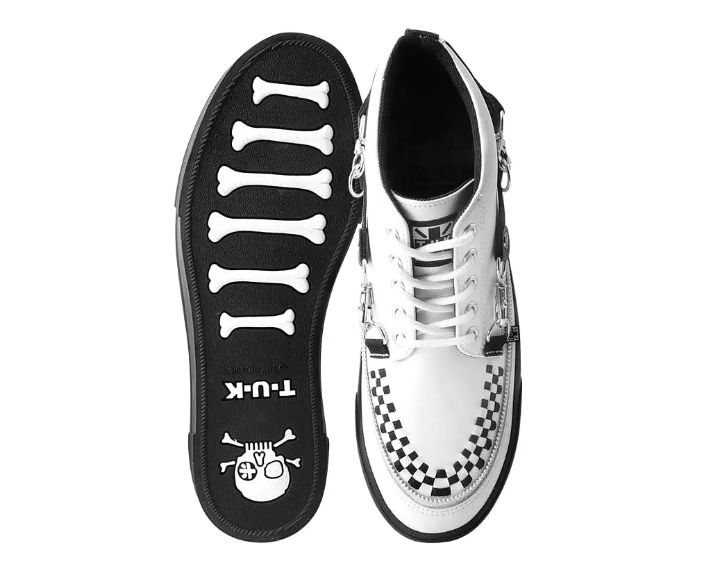 White TUKskin 5-Eye Bondage Sneaker