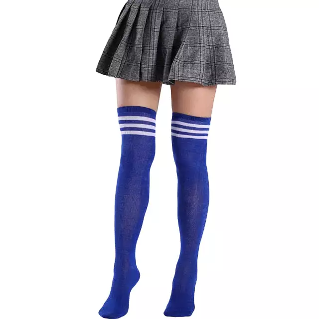 Woman Popular High Socks Long Striped Stockings Sexy Women Thigh High Socks