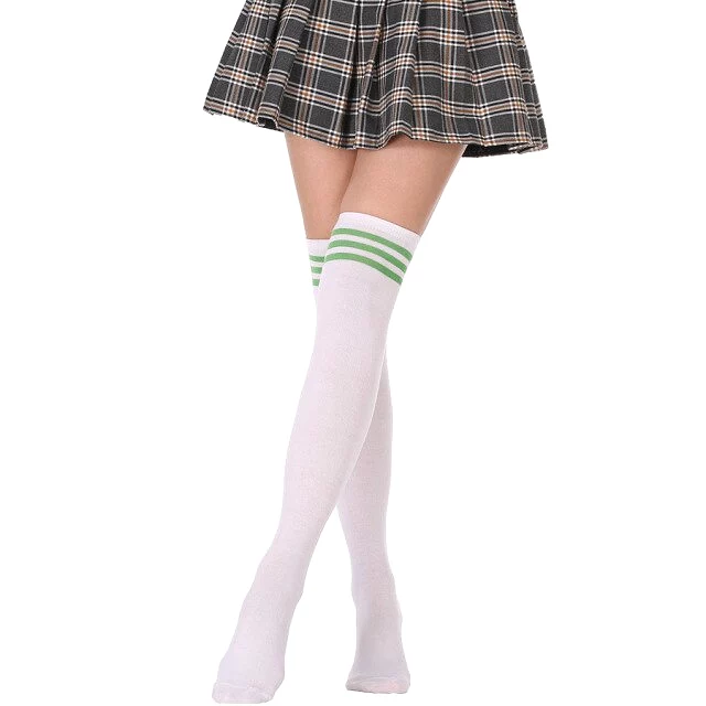 Woman Popular High Socks Long Striped Stockings Sexy Women Thigh High Socks