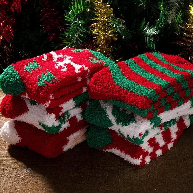 Women's Christmas Coral Fleece Socks