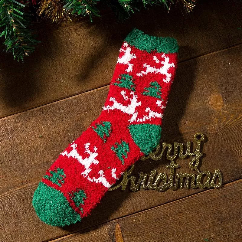 Women's Christmas Coral Fleece Socks