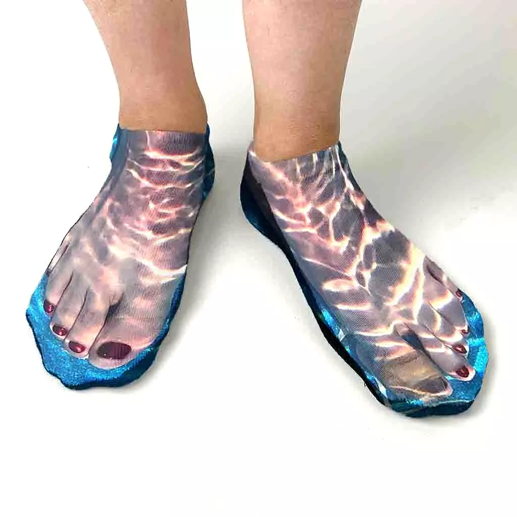 Women’s Feet Underwater Printed on Socks for Her