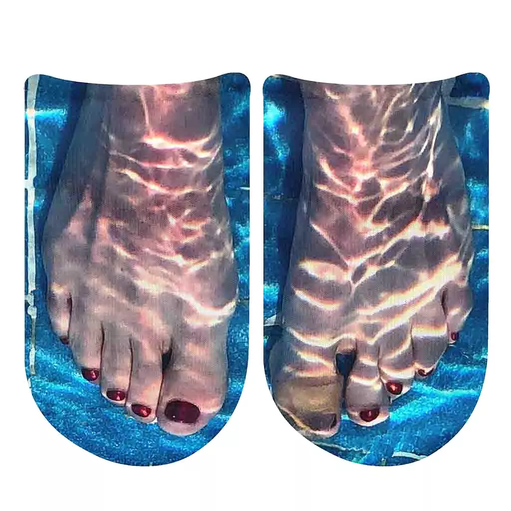 Women’s Feet Underwater Printed on Socks for Her